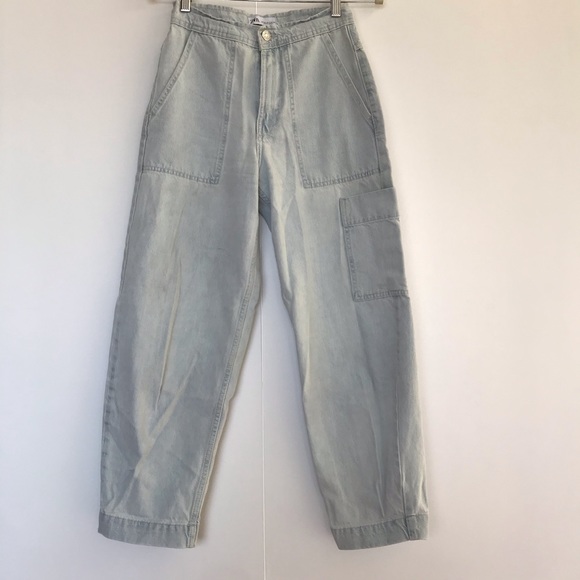 ZARA | HIGH WAISTED CARGO PANTS - Picture 1 of 4